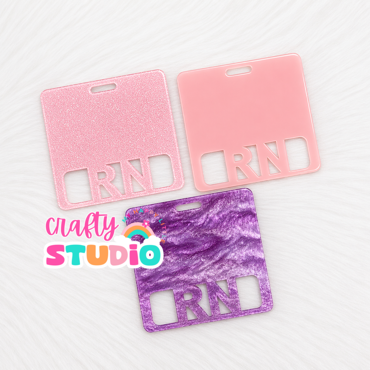 Acrylic RN Badge Buddy
