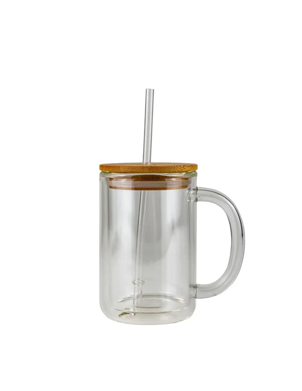 15oz Clear Acrylic Snow Globe Mug