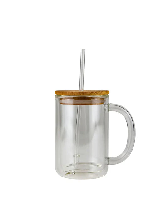15oz Clear Acrylic Snow Globe Mug