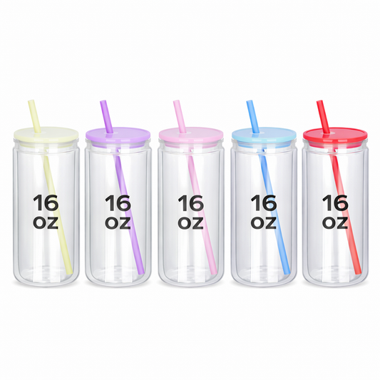 16oz Acrylic Snow Globe Cup